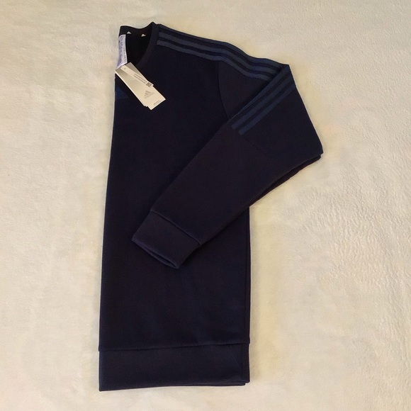 adidas Originals Navy Crewneck Sweater - Picture 2 of 4